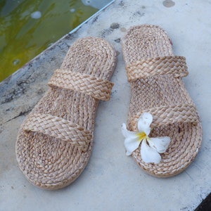 Beach sandals, Greek sandals, Sandals Holiday, Handmade Sandals, Simple Sandals, Raffia Shoes, Seagrass Slippers, Beach wedding shoes