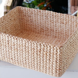 Custom basket, Large Square Storage Basket, Water hyacinth basket, Basket, Hyacinth basket, Hamper Basket, storage basket image 10