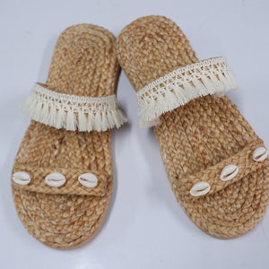 Women Sandals, Beach Sandals, Bohemian Slippers, Bohemian Slippers, hotel slippers,  Straw Sandals, Greek sandals, Raffia Shoes