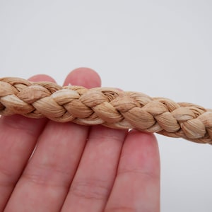 Corda de jacinto de água natural de 100 cm, corda trançada, cesta de plantas de corda, corda de tapete, corda de jacinto de água natural, corda torcida, decoração de casamentos