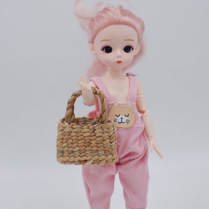 bag for dolls, Doll purses, doll accessories, Miniature Totes bags Dollhouse Handbag zdjęcie 4