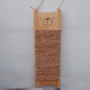 Cat Scratcher from water hyacinth, Cat Wall Furniture, Cat Scratch Pad, Wooden Cat Scratch Pad, Cat Scratcher