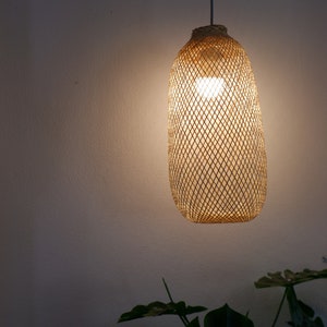 XL-4Xl Size) Bamboo Pendant Light, Round pendant, Hanging light, Bamboo Lamp, Room lights, Woven Chandelier