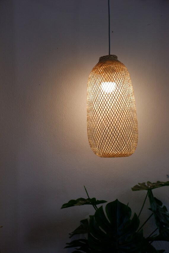 XL-4XL 竹製ペンダントライト：編み込みシャンデリア、室内照明 - Etsy
