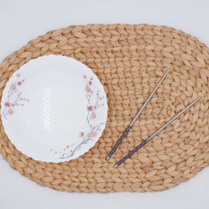 30 * 50 cm) ovale natürliche Tischsets, Strohgeflecht-Tischsets, gewebte Tischsets aus Rattan und Weide, Wasserhyazinthen-Tischsets Dekor für Tisch