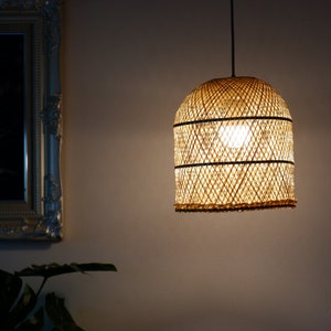M size) Bamboo Pendant Light, Bamboo lamp, Hanging light, Bamboo Lamp, Room lights, Outdoor lights, Ceiling lights, Kitchen light