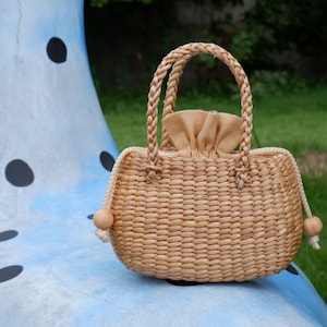 Kindertasche, kleine Mädchen Geldbörse, Stroh Handtaschen für Mädchen, Taschen für Kinder, Kinder Stroh Tasche, kleines Mädchen Weidenkorb, Stroh Geldbörse, Tasche für Mädchen