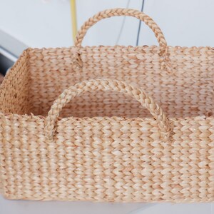 Custom basket, Large Square Storage Basket, Water hyacinth basket, Basket, Hyacinth basket, Hamper Basket, storage basket image 5