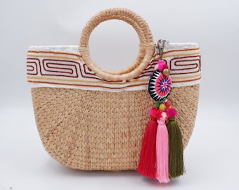 Woven Hobo Beach Bag, Weekender Bag, Canvas Beach Bag, Hippie Bag