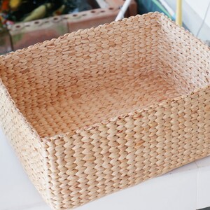 Custom basket, Large Square Storage Basket, Water hyacinth basket, Basket, Hyacinth basket, Hamper Basket, storage basket image 9