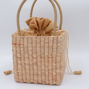 straw basket bag water hyacinth basket beach bag image 3