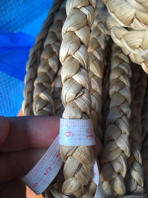 15mm Natural Water Hyacinth Rope, Braided Rope, Natural Rope for