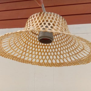 L XL Size) Bamboo Lampshade, Pendant Ceiling Shade, Bamboo Pendant Light, Wicker Light, Handmade Bamboo Lampshade