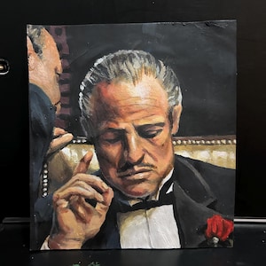 The godfather vito corleone Marlon Brando ORIGINAL PAINTING