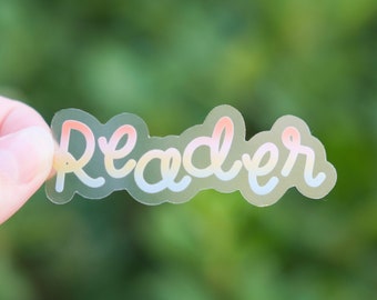 Reader Sticker - waterproof, vinyl, die-cut sticker