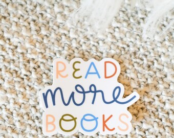Read More Books Sticker - waterproof, vinyl, die-cut sticker