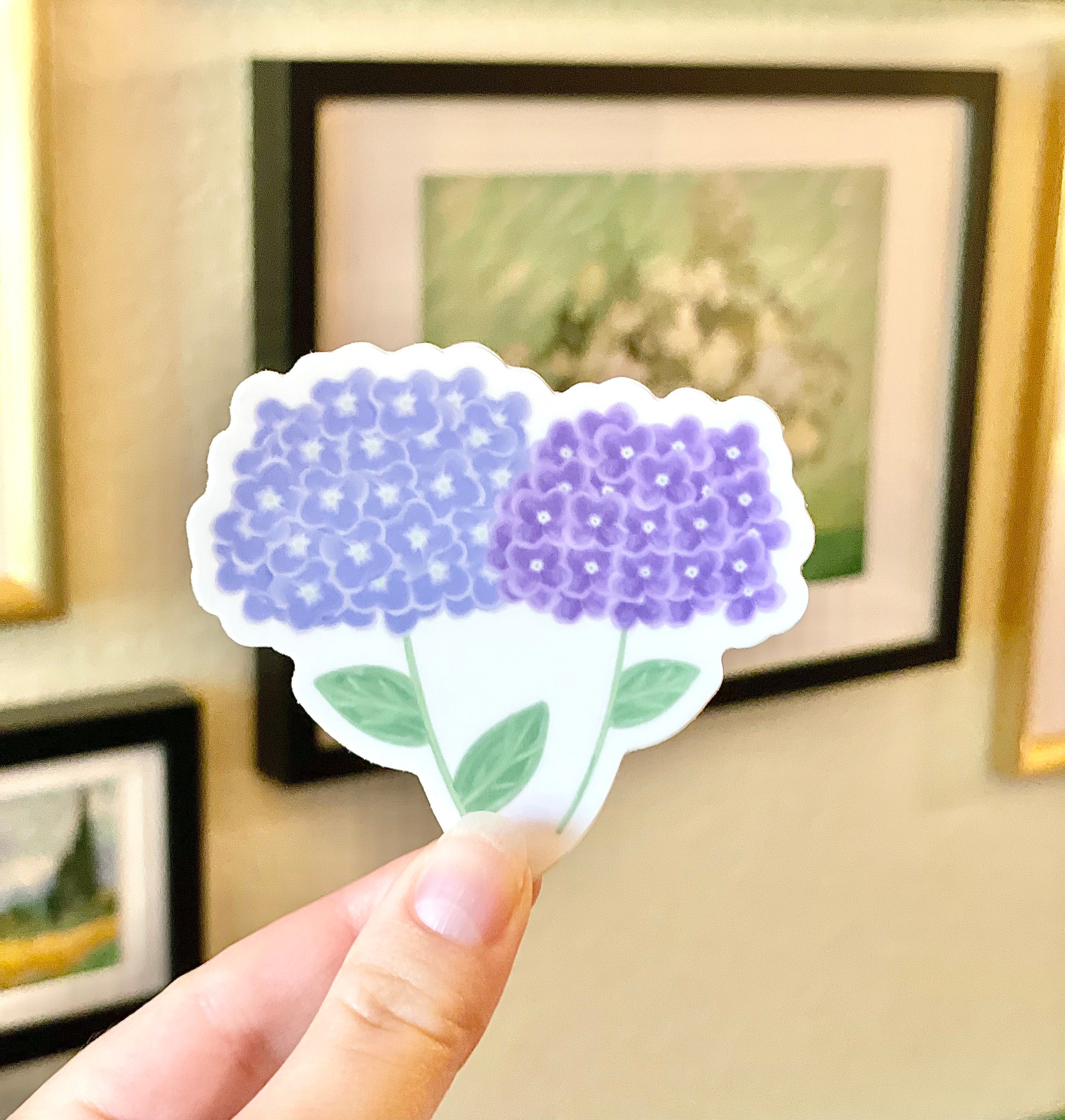 Hydrangea Sticker Hydrangea Flower Sticker - Waterproof, Vinyl, Die-cut Sticker - Etsy
