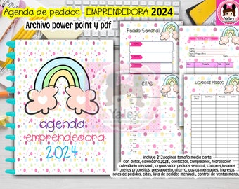 Business order agenda 2024 editable power point and pdf