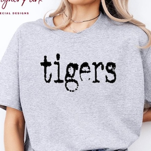 Tiger School Mascot Shirt, Favorite Team Shirt, School Team Shirt, Tiger Team Mascot Shirt, Tigers School Spirit Tee, Custom Mascot Tee, G18