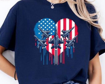 Red White Blue Air Force Flyover Shirt, 4th Of July Shirt, Red Wine Blue, Independence Day Shirt, Gift For Women, American Flag Shirt, K13