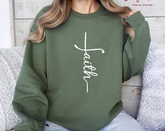 Faith Shirt, Faith Cross Shirt, Christian Gift, Faith Gift, Christian Shirts , Love and Grace Shirt, Faith Cross, Vertical Cross Jesus, M29