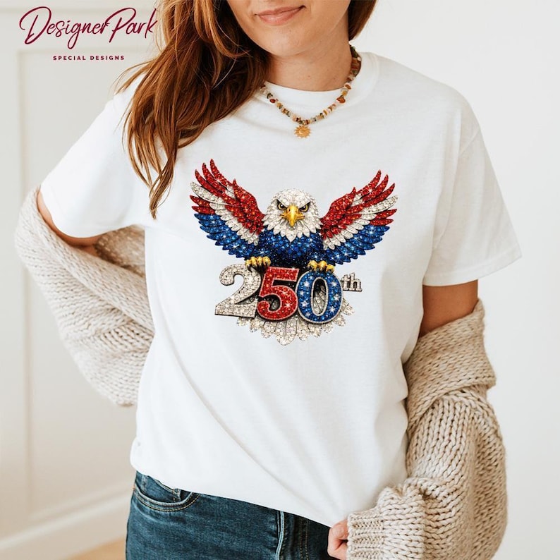 250th Birthday USA Eagle Wings Shirt, 250th Birthday USA Years Tee, 1776–2026 250th Birthday USA Celebration T shirt, Patriotic Gift, M266 画像 5