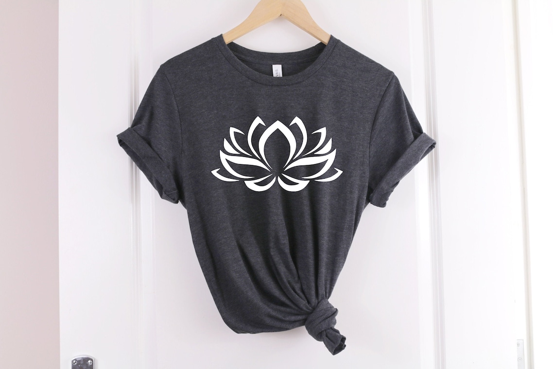 Lotus Flower Tshirt Lotus Shirt Lotus Pattern Tee Etsy