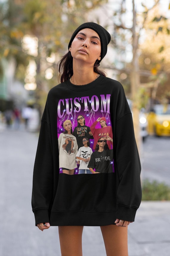 Custom Your Own Photo Idea Here Custom Rapper Sweatshirt Insert Your Design Customized Shirt Personalized Hoodie Customized Crewneckk