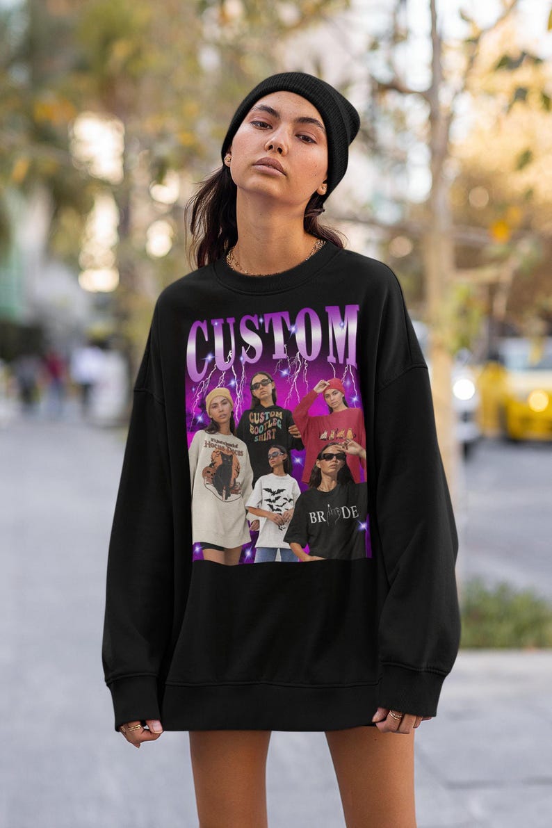 Custom Your Own Photo Idea Here Custom Rapper Sweatshirt Insert Your Design Customized Shirt Personalized Hoodie Customized Crewneckk image 1