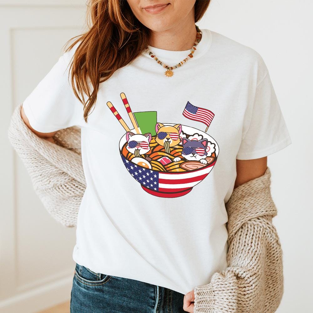 Japanese Food Lover Usa Flag Shirt, Sushi Food 4th Of July T shirt, Patriotic Foodie Usa Party Shirt, Independence Day Foodie Gift Shirt, K2
