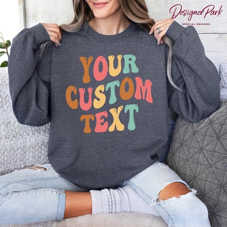 Sweat-shirt personnalisé avec texte et logo rétro unisexe, taille 4XL, style vintage, T-shirt personnalisé avec texte, taille 3XL, créez votre sweat-shirt à capuche, P1 image 1