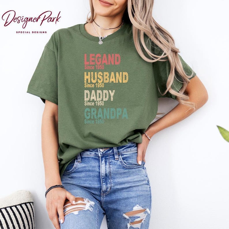 Custom Legend Husband Daddy Papa Shirt, Fathers Day Shirts, Personalized Bday Husband Dad Granddad Tshirt, Customized Gift For Grandpa, A1 afbeelding 8
