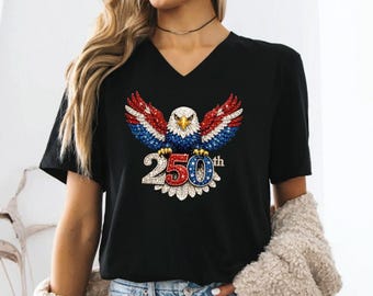 Camiseta con alas de águila del 250 aniversario de EE. UU., Camiseta conmemorativa del 250 aniversario de EE. UU. (1776-2026), Camiseta de celebración del 250 aniversario de EE. UU., Regalo patriótico, M266