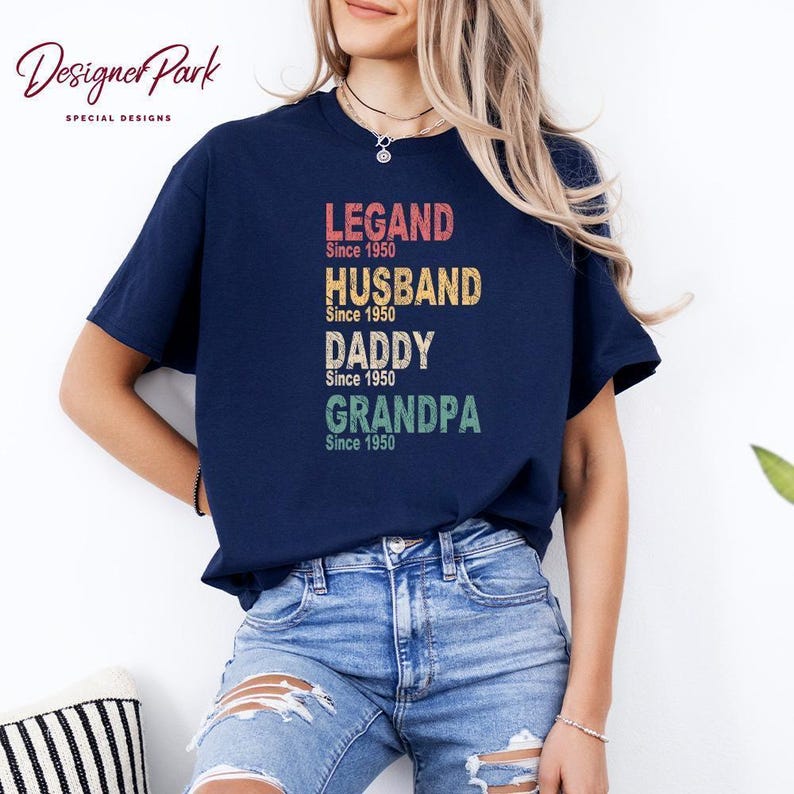 Custom Legend Husband Daddy Papa Shirt, Fathers Day Shirts, Personalized Bday Husband Dad Granddad Tshirt, Customized Gift For Grandpa, A1 afbeelding 5