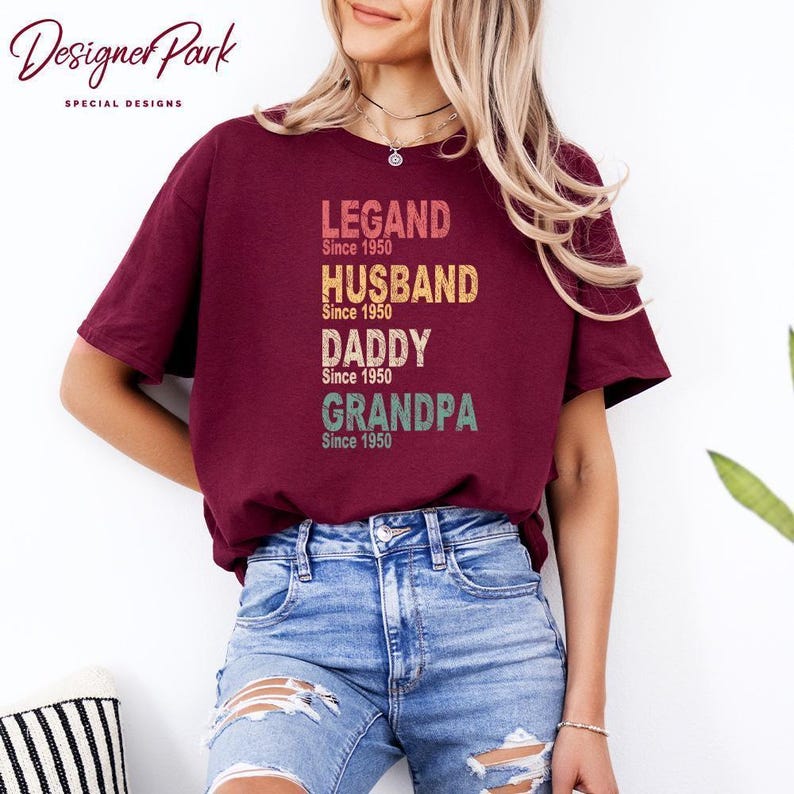 Custom Legend Husband Daddy Papa Shirt, Fathers Day Shirts, Personalized Bday Husband Dad Granddad Tshirt, Customized Gift For Grandpa, A1 afbeelding 6