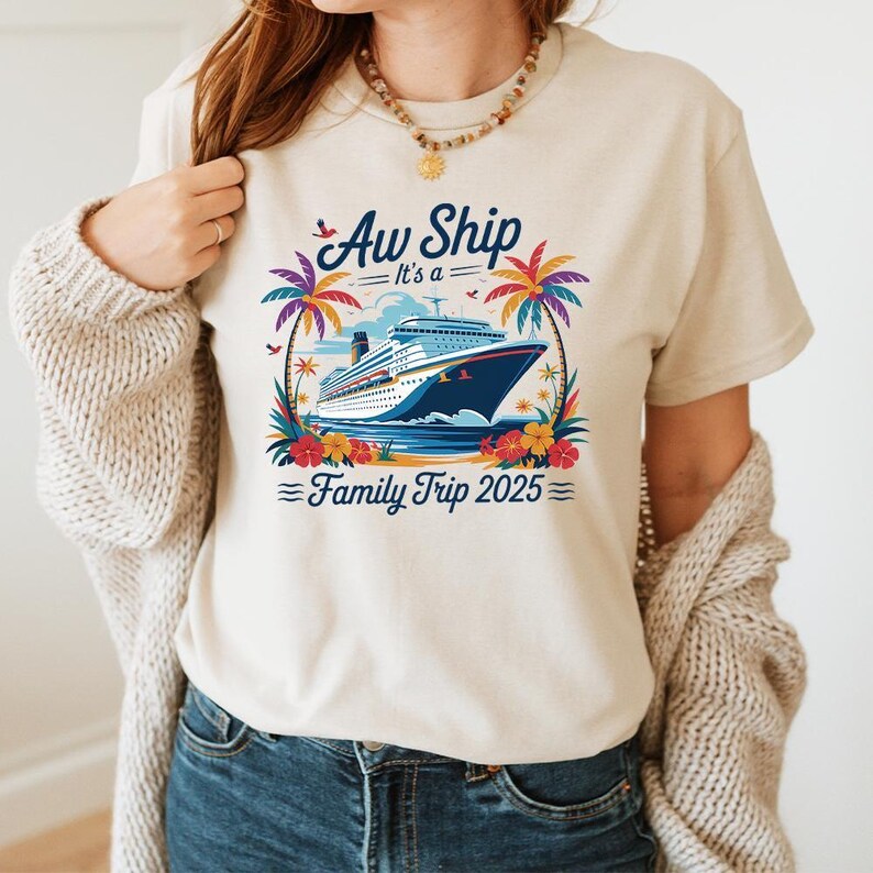 Custom Aw Ship It's A Family Trip 2026 Shirt, Family-cruise-trip Shirt ...