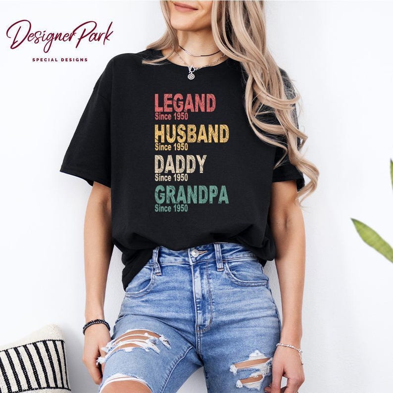 Custom Legend Husband Daddy Papa Shirt, Fathers Day Shirts, Personalized Bday Husband Dad Granddad Tshirt, Customized Gift For Grandpa, A1 afbeelding 3