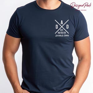 Custom Dad Est Shirt, Personalized Father&#39;s Day Shirt, Shirt With The Child&#39;s Name Of Birth, Gift For Dad, Father&#39;s Day Gift, Pocket Tee A18