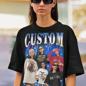 Custom Your Own Photo Idea Here Custom Rapper Sweatshirt Insert Your Design Customized Shirt Personalized Hoodie Customized Crewneckk image 4