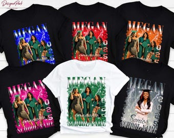 Custom Family Graduation Shirt, Personalized Graduate 2026 Shirt, Custom Photo Graduation Shirt, Graduation Tees, School Name Graduation, X1