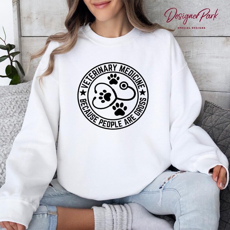 Chemise de médecine vétérinaire parce que les gens sont grossiers, chemise pour amoureux des animaux, futur cadeau de vétérinaire, t-shirts vétérinaires rigolos, sweat-shirt technique vétérinaire mignon, D5 image 7