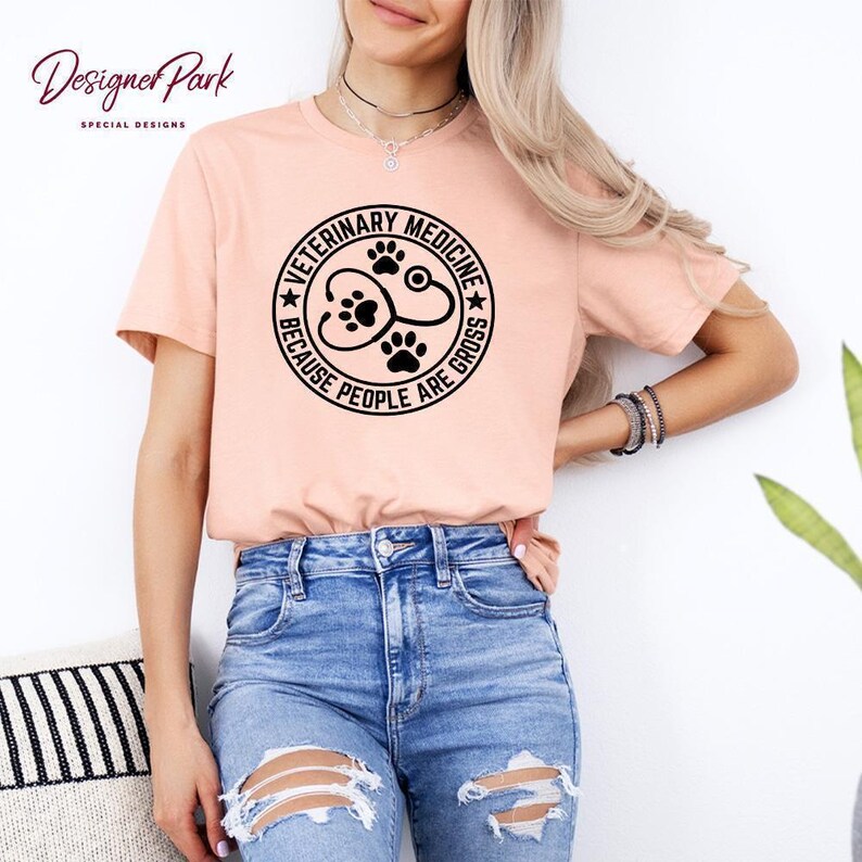 Chemise de médecine vétérinaire parce que les gens sont grossiers, chemise pour amoureux des animaux, futur cadeau de vétérinaire, t-shirts vétérinaires rigolos, sweat-shirt technique vétérinaire mignon, D5 image 3