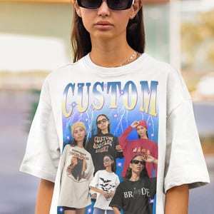 Custom Your Own Photo Idea Here Custom Rapper Sweatshirt Insert Your Design Customized Shirt Personalized Hoodie Customized Crewneckk image 3