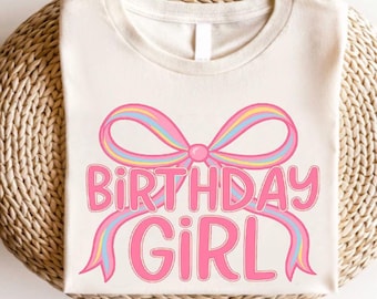 T-shirt « Joyeux anniversaire » : T-shirt rose à nœud papillon pour femme, idéal pour une fête d'anniversaire, M171