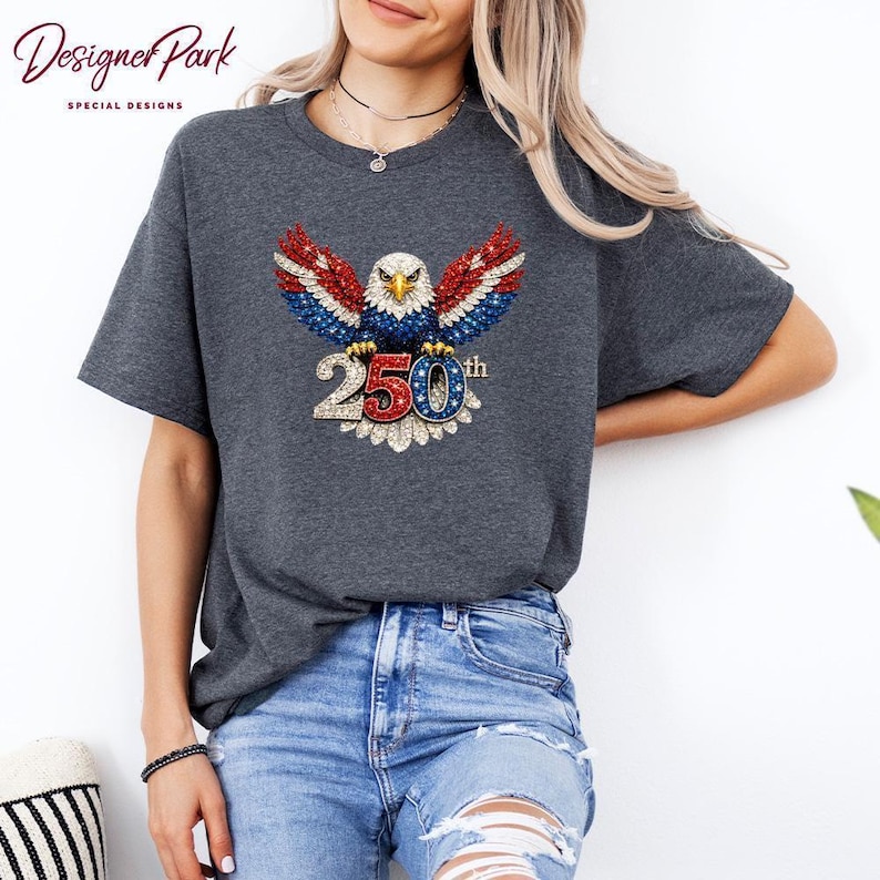 250th Birthday USA Eagle Wings Shirt, 250th Birthday USA Years Tee, 1776–2026 250th Birthday USA Celebration T shirt, Patriotic Gift, M266 画像 7