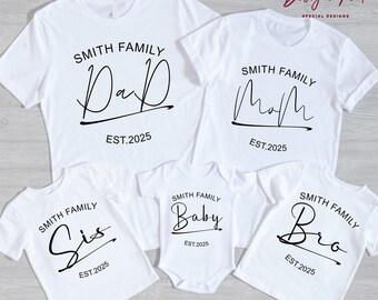 Personalized Family Tee - Custom Name and EST Year Matching Shirts, G28