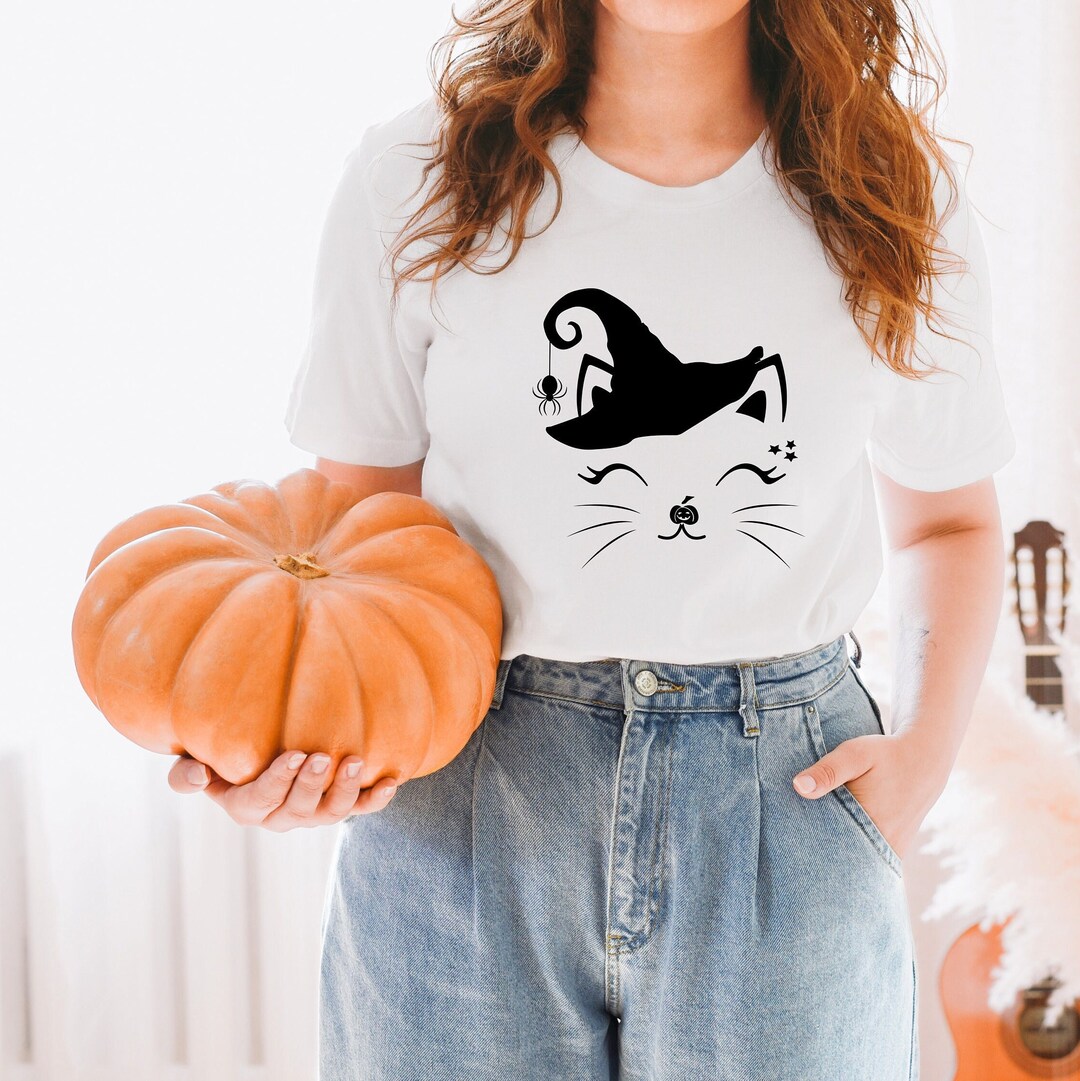 Halloween Witches Cat Shirt, Black Cat Halloween Shirt, Halloween Party