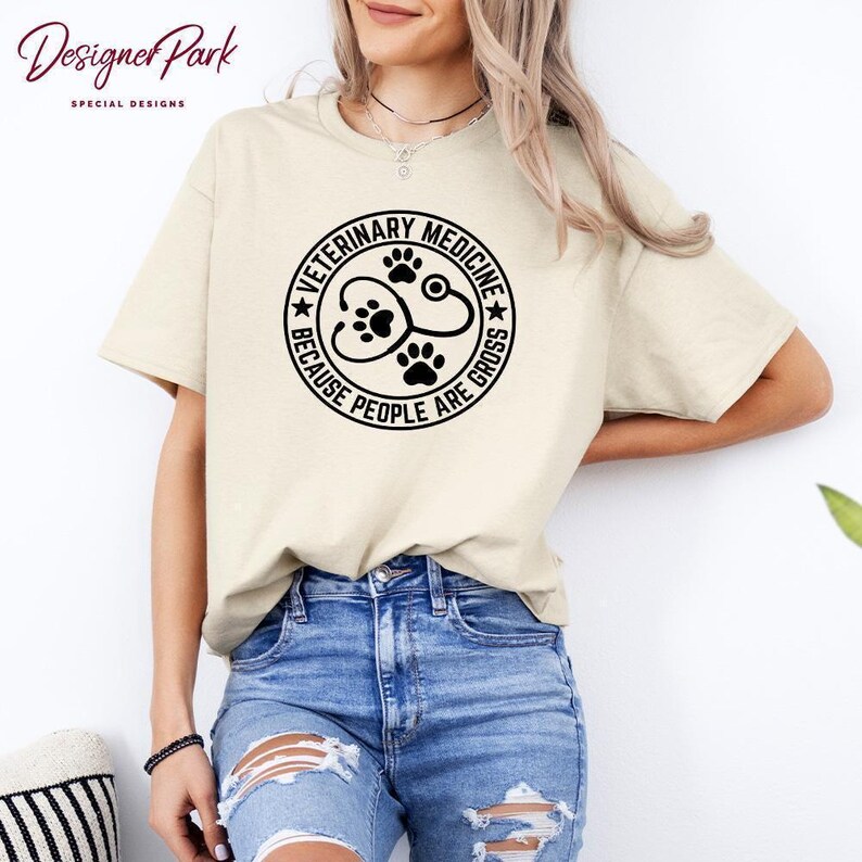 Chemise de médecine vétérinaire parce que les gens sont grossiers, chemise pour amoureux des animaux, futur cadeau de vétérinaire, t-shirts vétérinaires rigolos, sweat-shirt technique vétérinaire mignon, D5 image 6