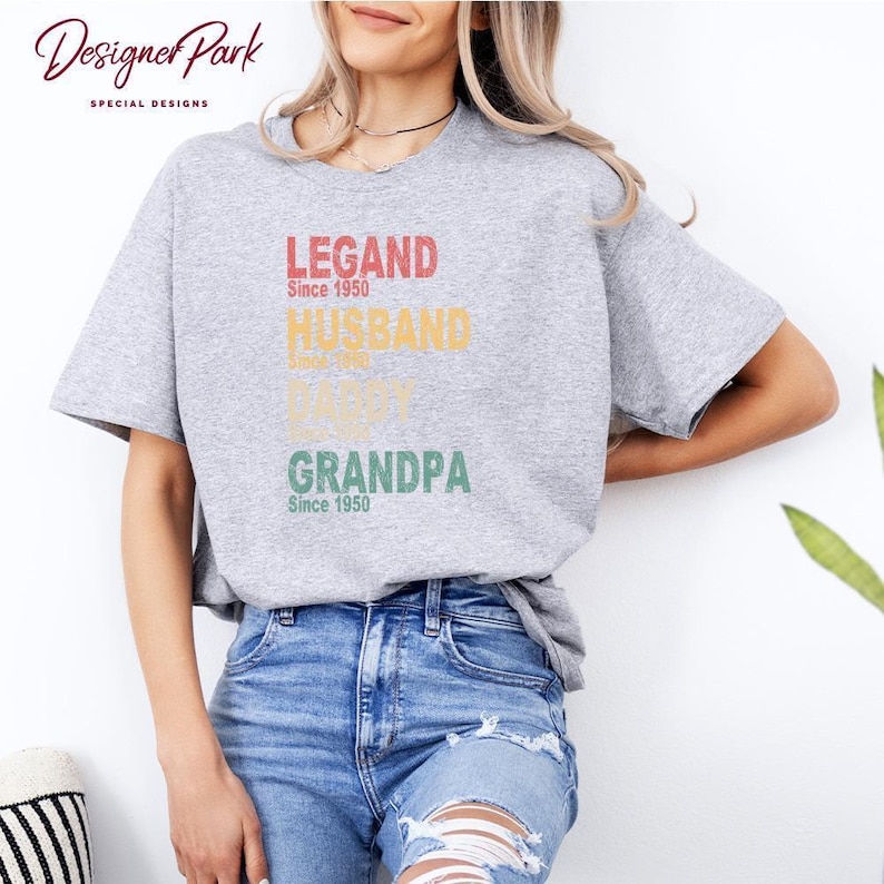 Custom Legend Husband Daddy Papa Shirt, Fathers Day Shirts, Personalized Bday Husband Dad Granddad Tshirt, Customized Gift For Grandpa, A1 afbeelding 7