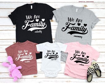 Custom Matching Family Shirts: 'We Are Family' Tees, M295